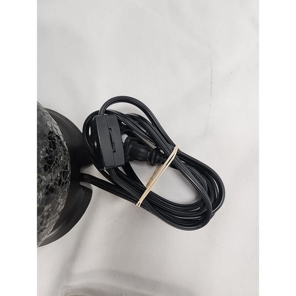 PartyLite Silver/Black Glass Swirl Wax Warmer Scent Glow Scentglow Electric - Picture 12 of 16